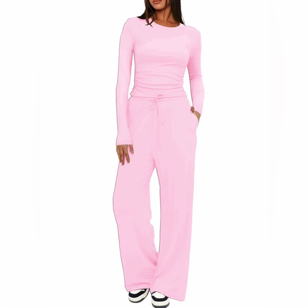 Women’s Pink Wide-Leg Track Pants & Joggers